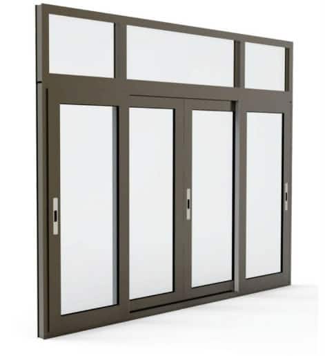 CỬA SỔ NHÔM MỞ TRƯỢT 4 CÁNH